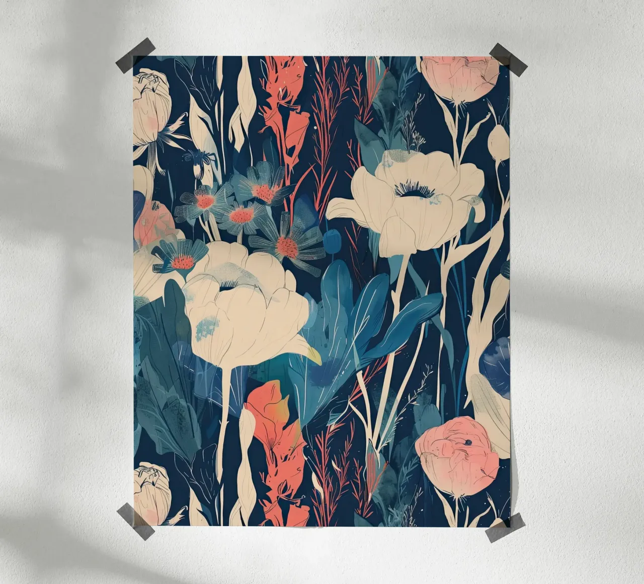 Sogni di giardini selvaggi poster con telaio in plastica da Rustic Grace Studio 02