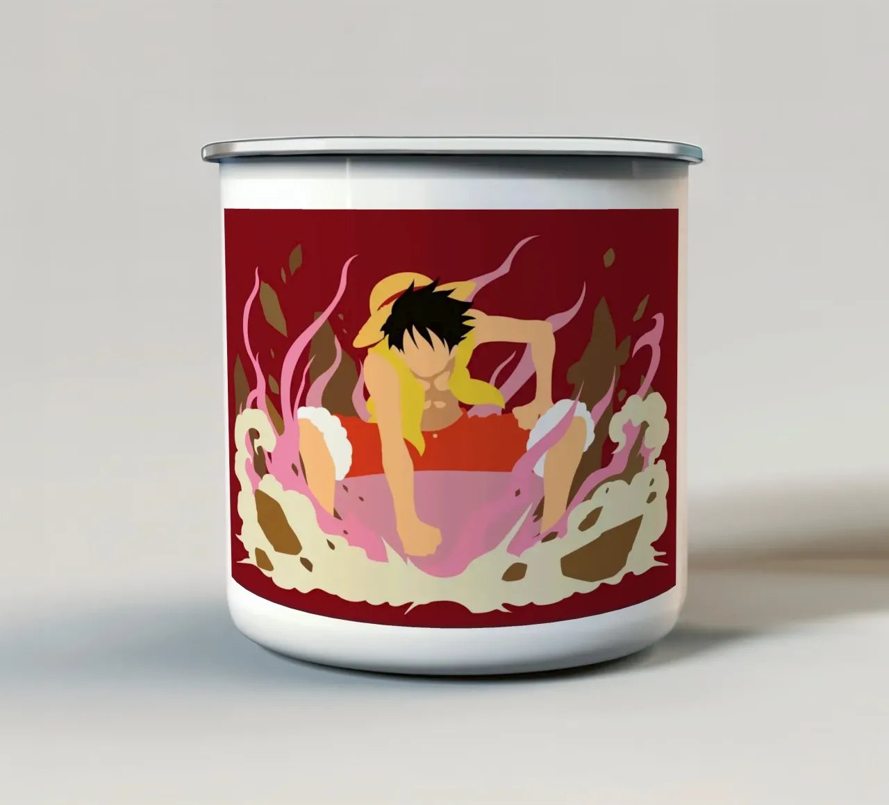 Monkey D Luffy tazza in smalto da Musadad Shop