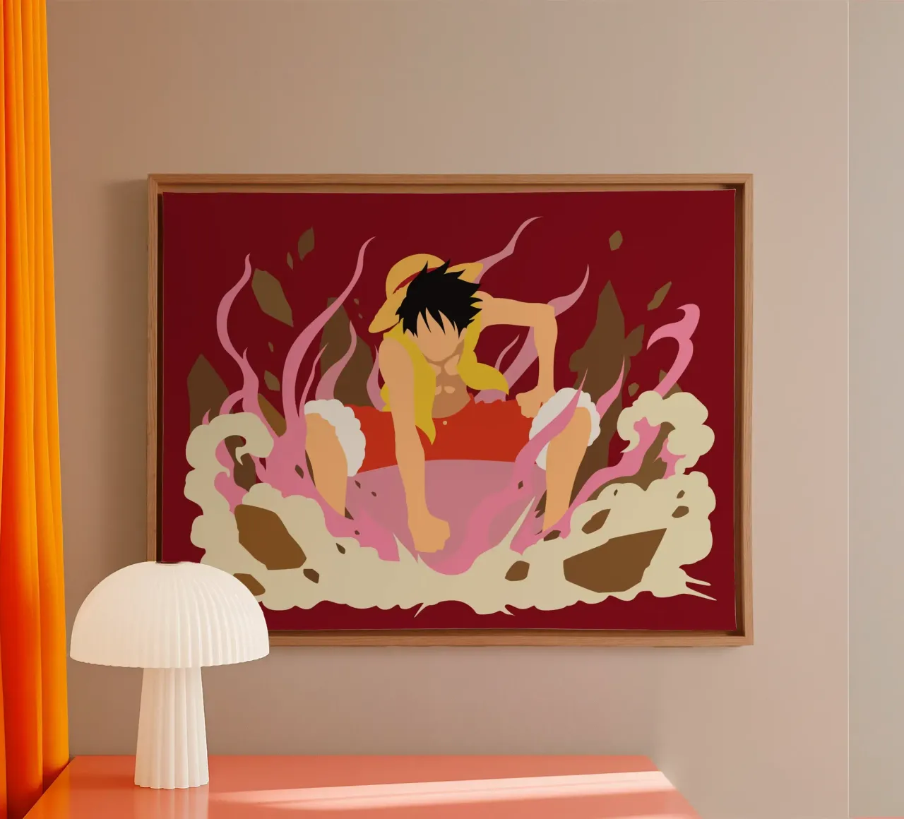 Monkey D Luffy tela con Cornice a cassetta da Musadad Shop