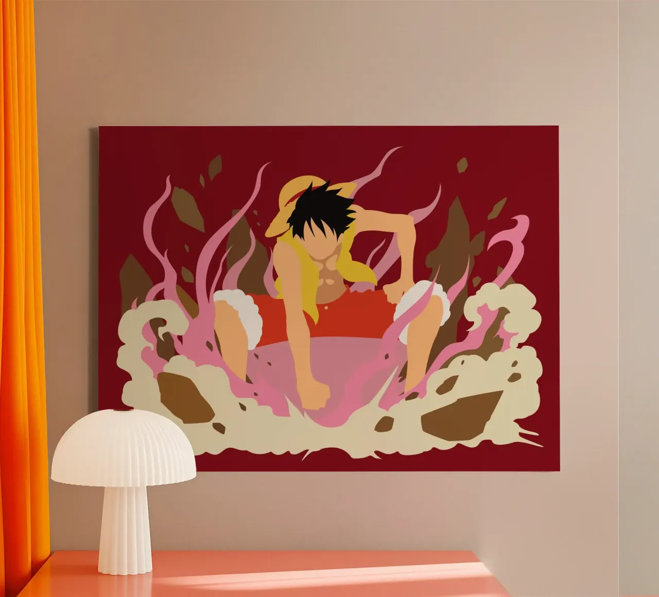 Monkey D Luffy tela con Cornice a cassetta da Musadad Shop