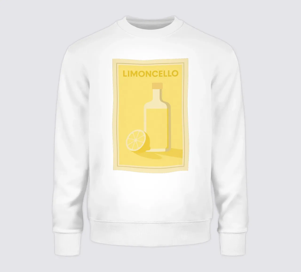 LIMONCELLO - Lo scintillio del limone in un poster minimalista felpa da Boissons - Affiches & posters - Retro