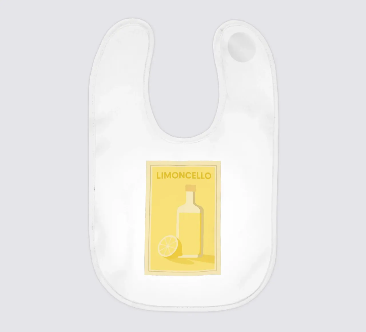 LIMONCELLO - Der Glanz der Zitrone in einem minimalistischen Poster Babylätzchen von Boissons - Affiches & posters - Retro