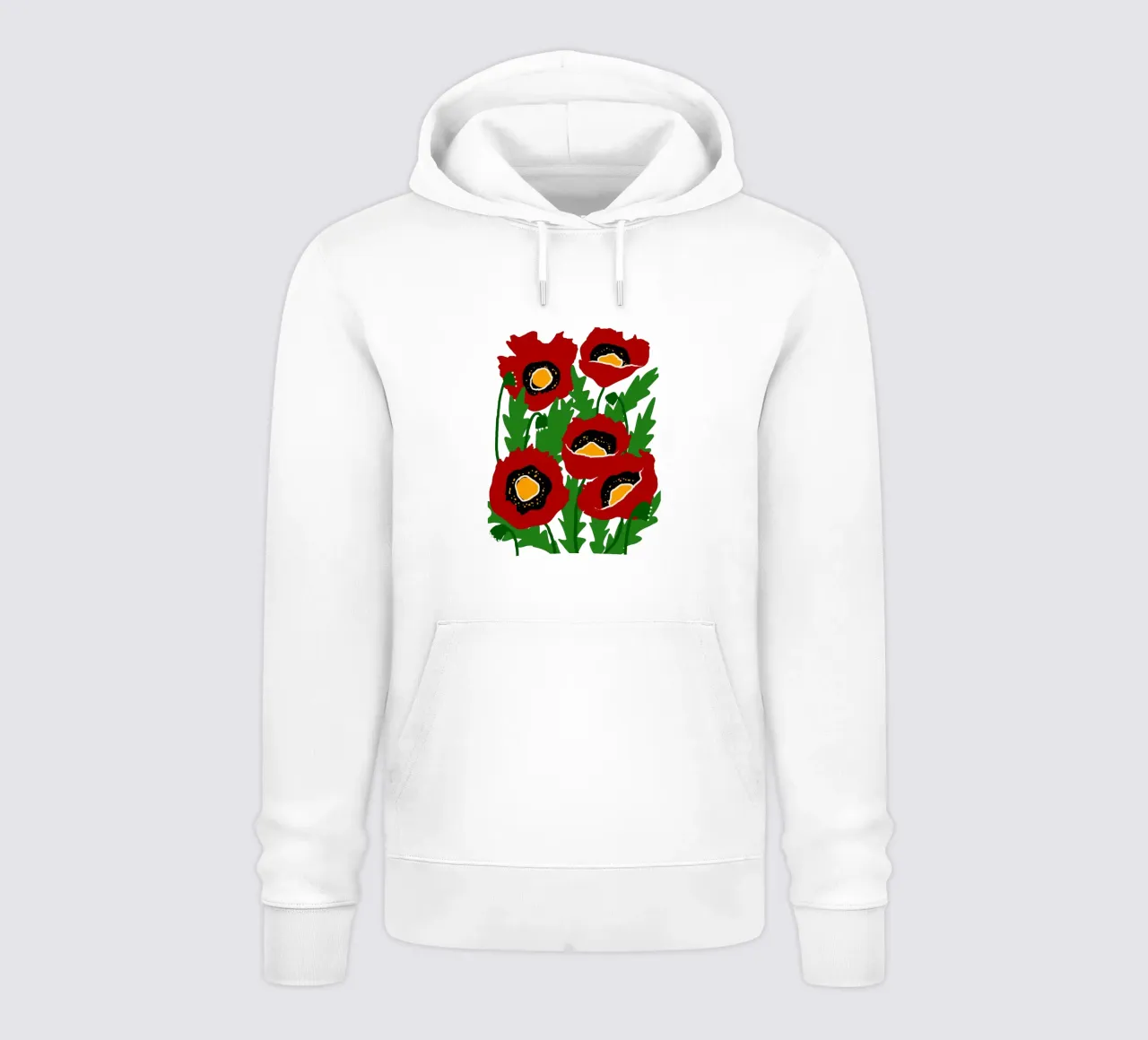 Red poppies felpa con cappuccio da TijanaArtStudio88