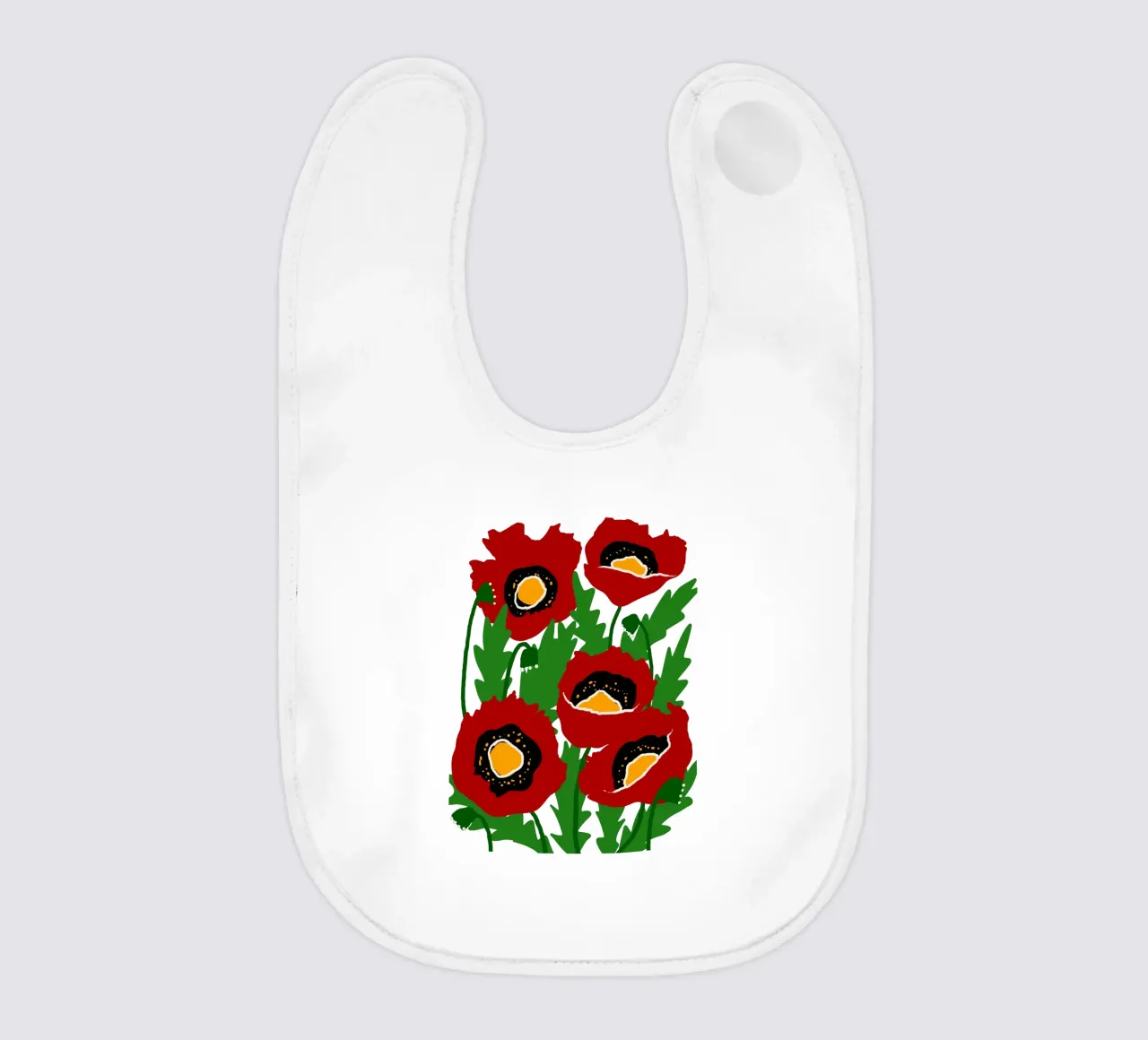 Red poppies bavaglino da TijanaArtStudio88