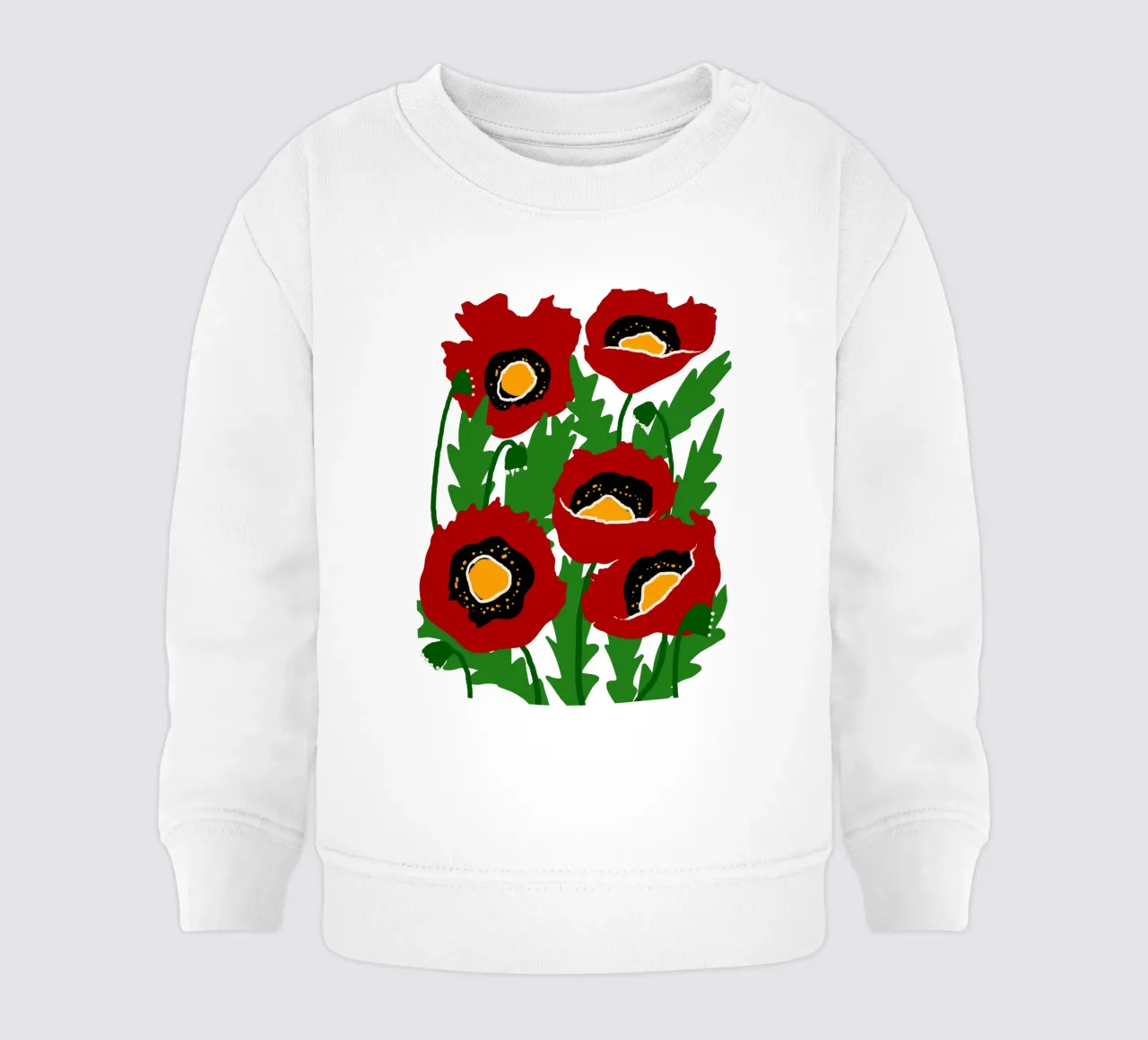 Red poppies felpa neonato da TijanaArtStudio88