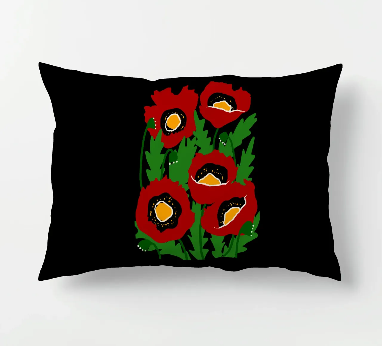 Red poppies cuscino da TijanaArtStudio88