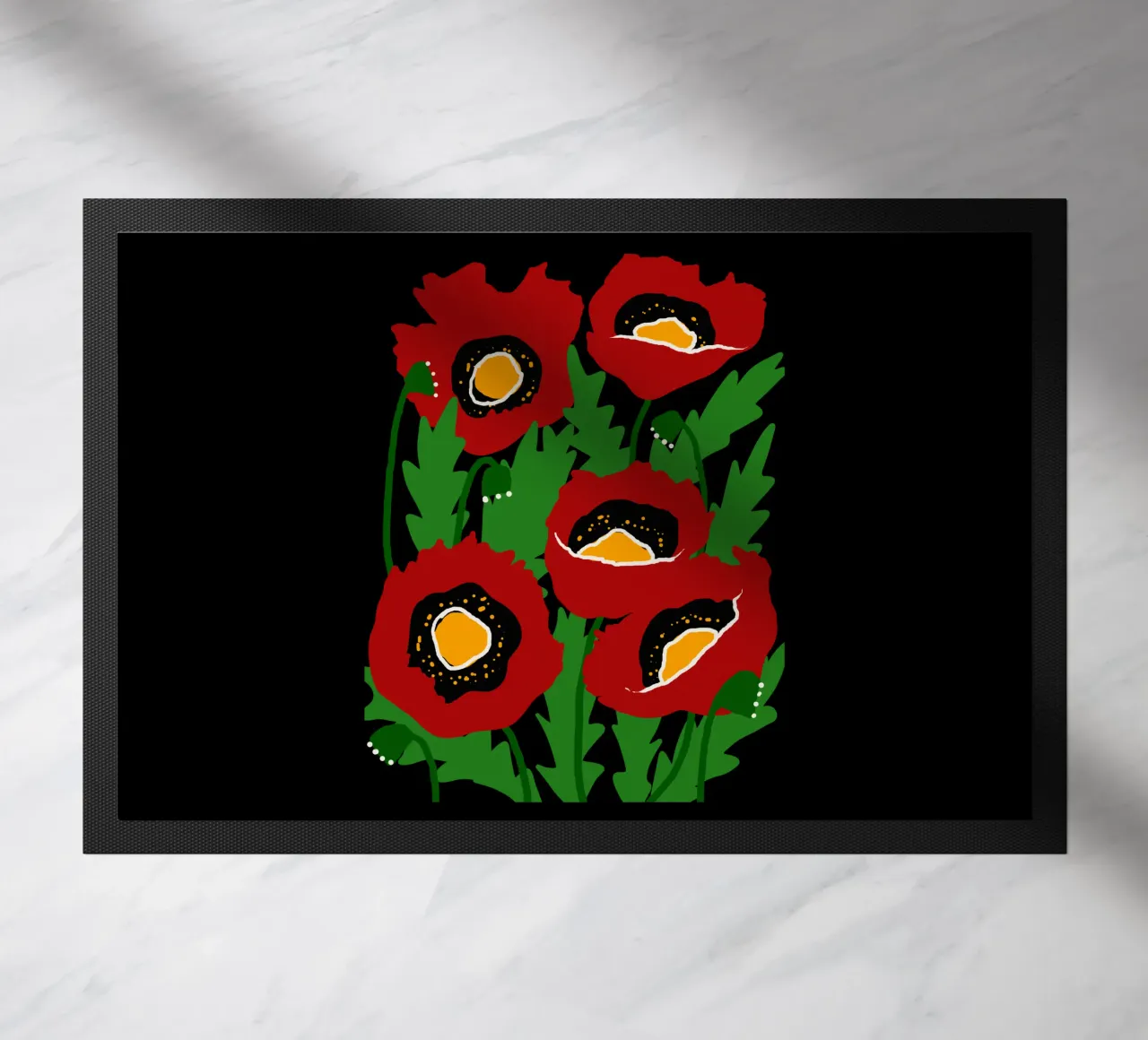 Red poppies zerbino da TijanaArtStudio88
