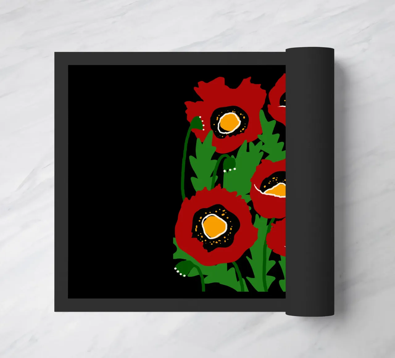 Red poppies zerbino da TijanaArtStudio88