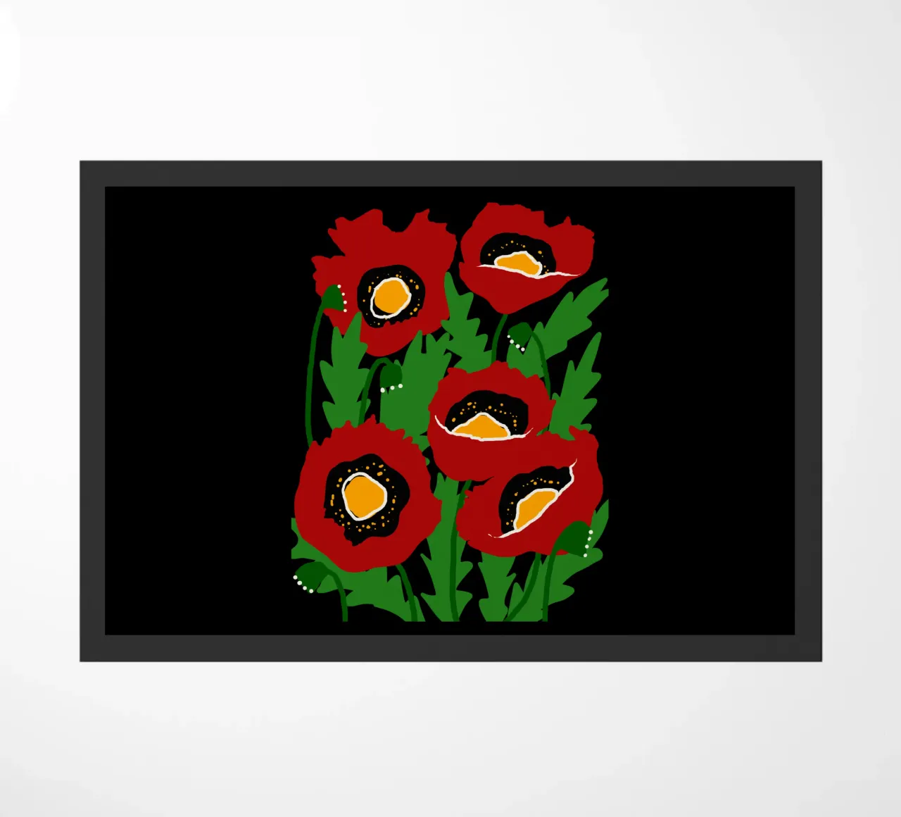 Red poppies zerbino da TijanaArtStudio88