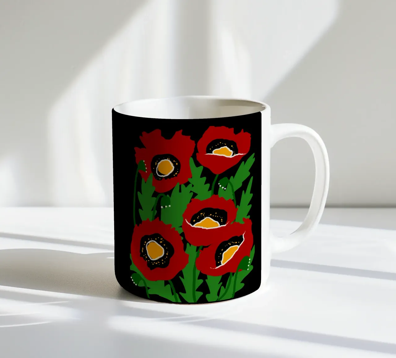 Red poppies tazza in ceramica da TijanaArtStudio88