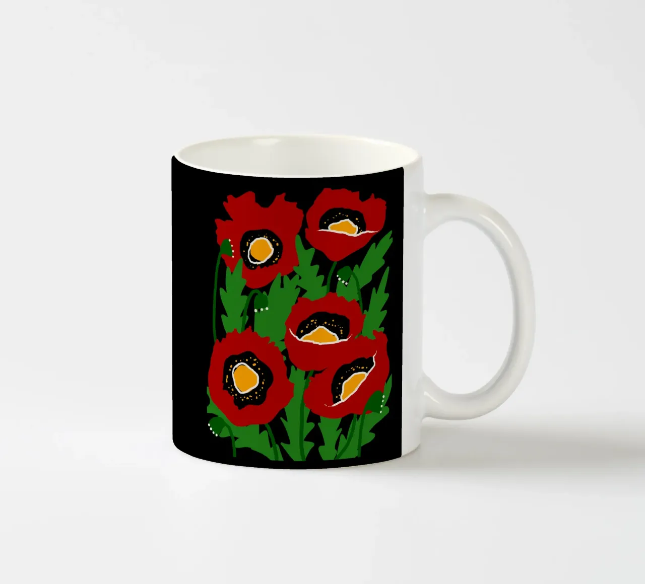 Red poppies tazza in ceramica da TijanaArtStudio88
