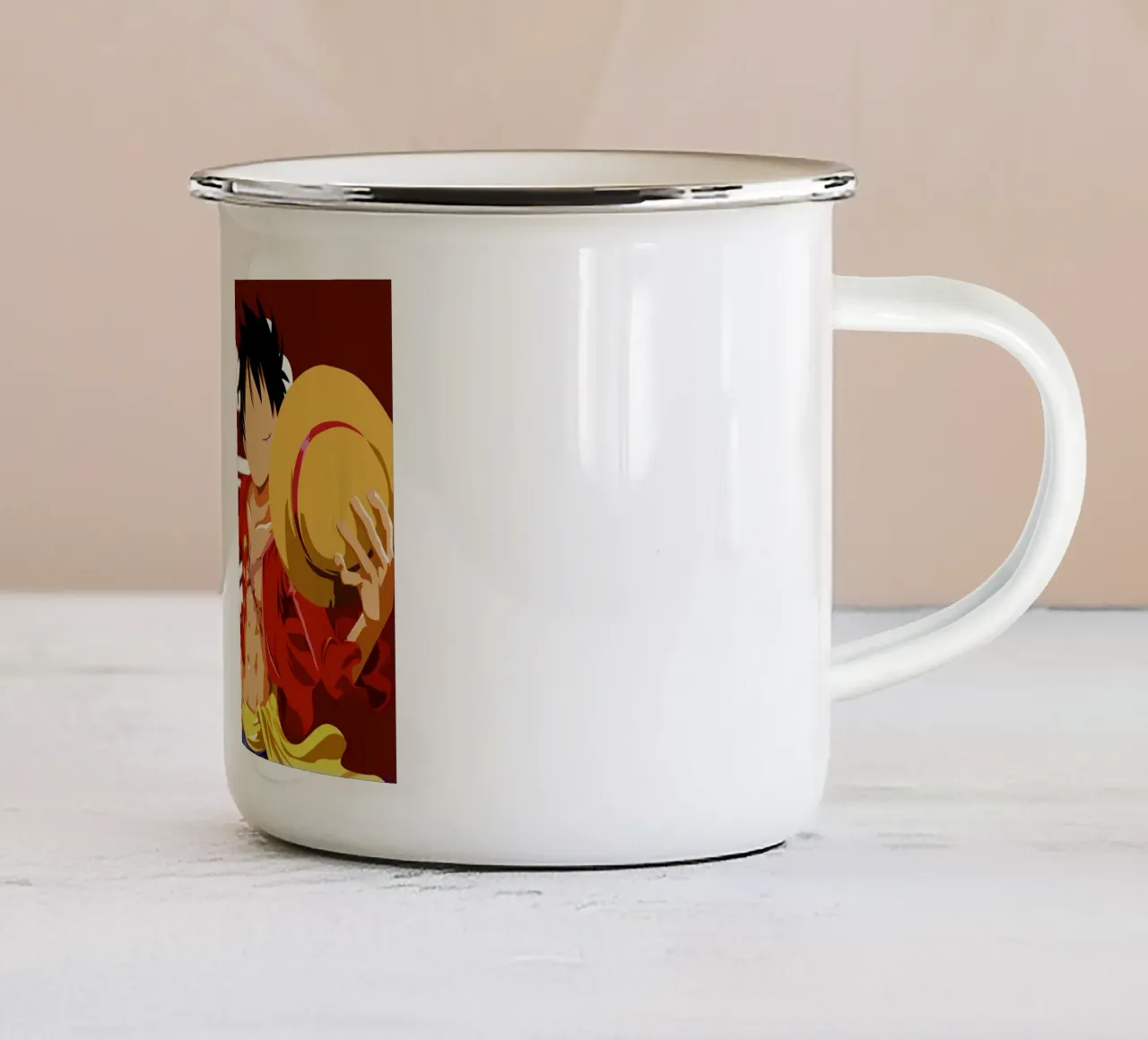 Monkey D Luffy tazza in smalto da Musadad Shop