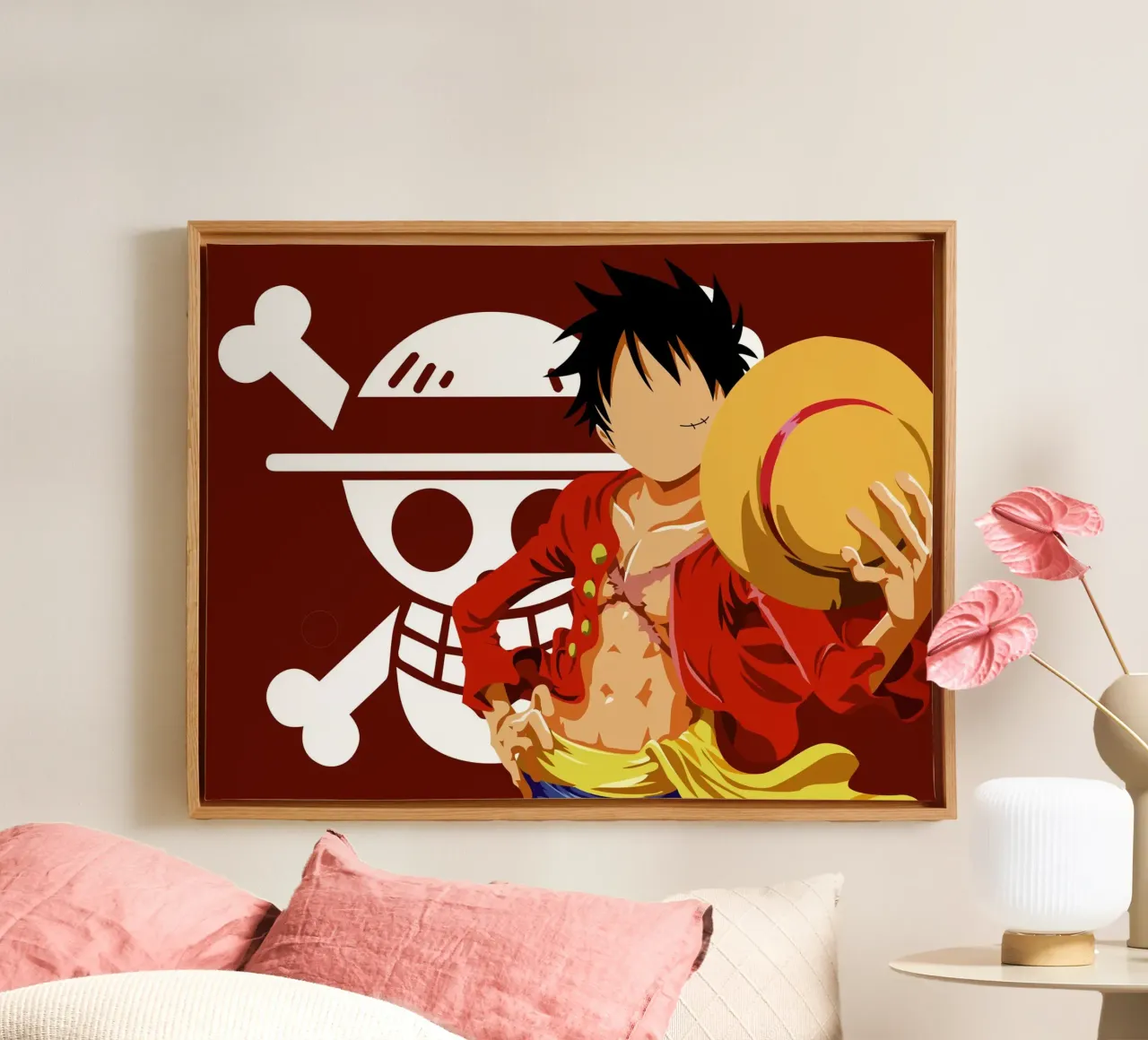 Monkey D Luffy tela con Cornice a cassetta da Musadad Shop