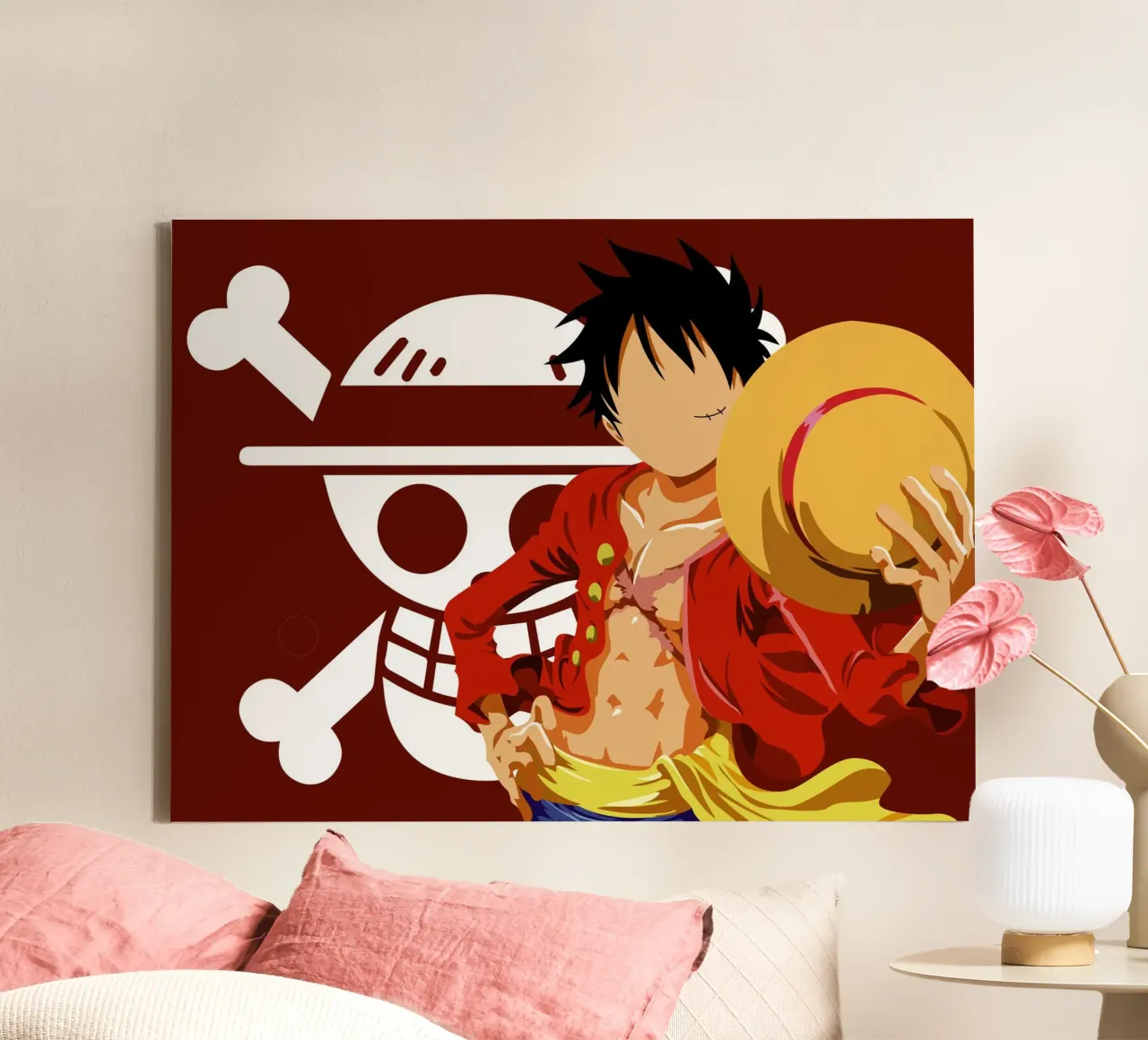 Monkey D Luffy tela con Cornice a cassetta da Musadad Shop