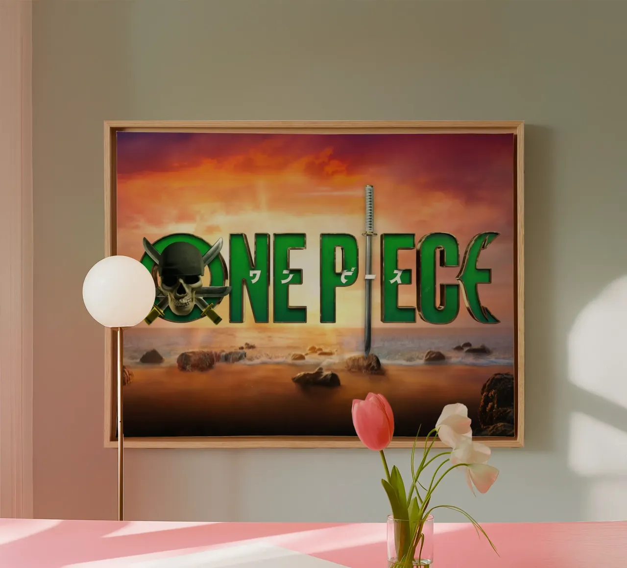 One piece logo tela con Cornice a cassetta da Musadad Shop