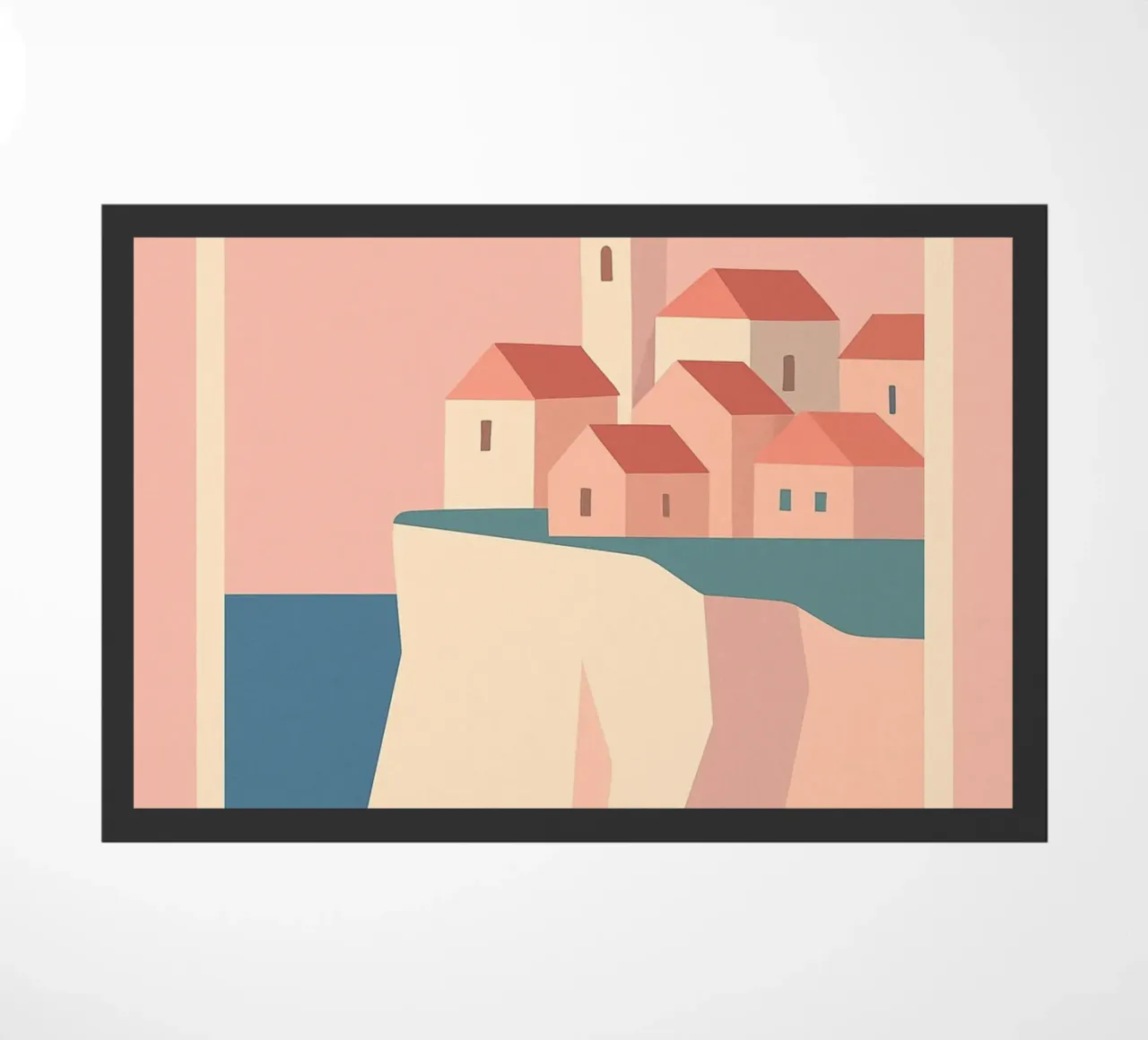Villaggio sulla scogliera zerbino da JETLAG | affiches voyage