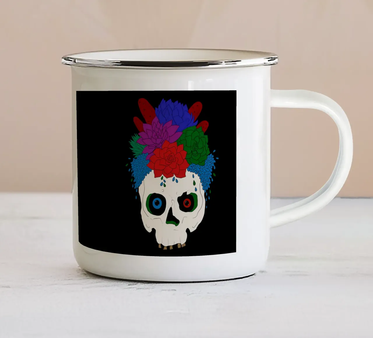 Vivid succulent lady tazza in smalto da TijanaArtStudio88