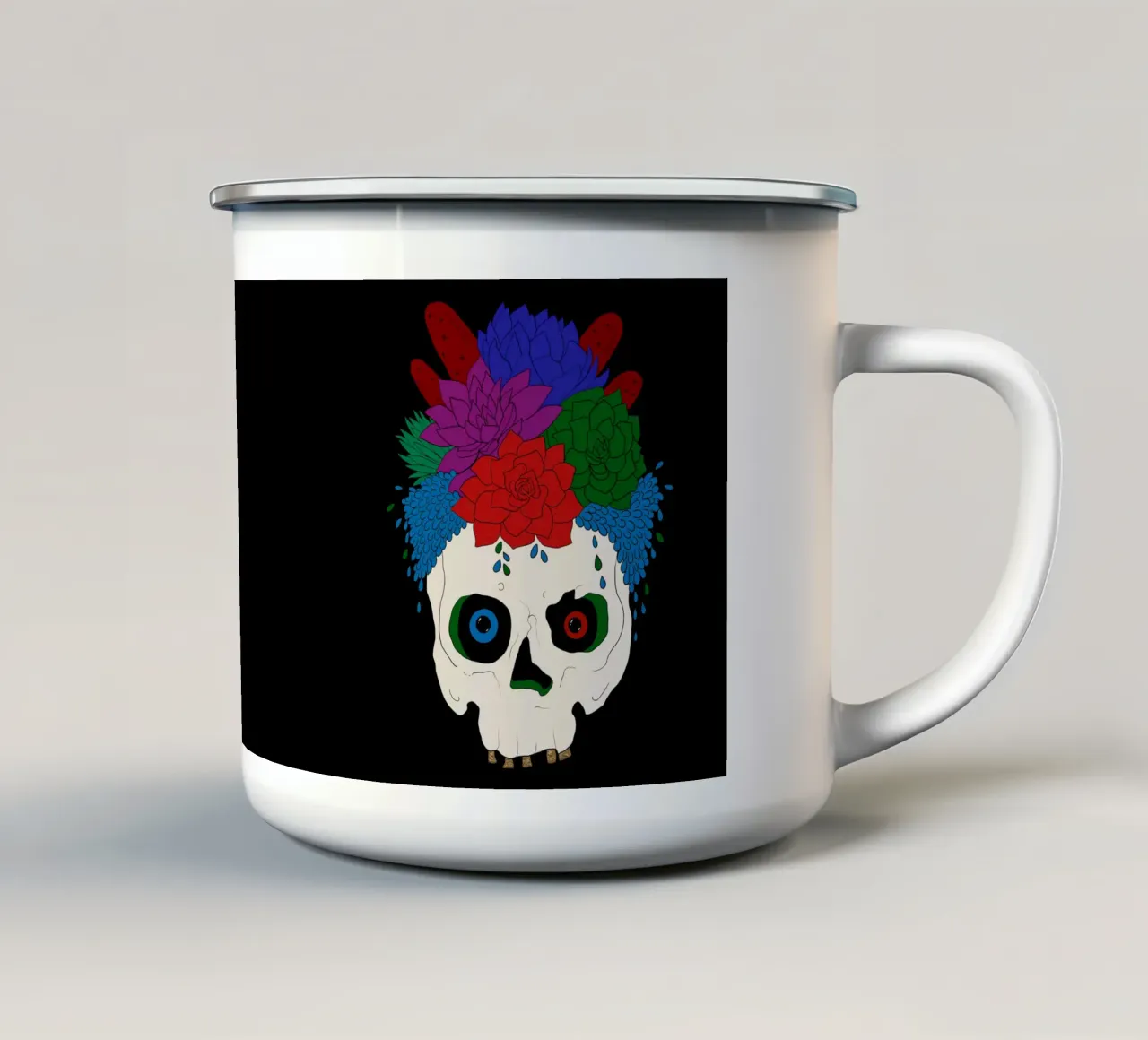 Vivid succulent lady tazza in smalto da TijanaArtStudio88