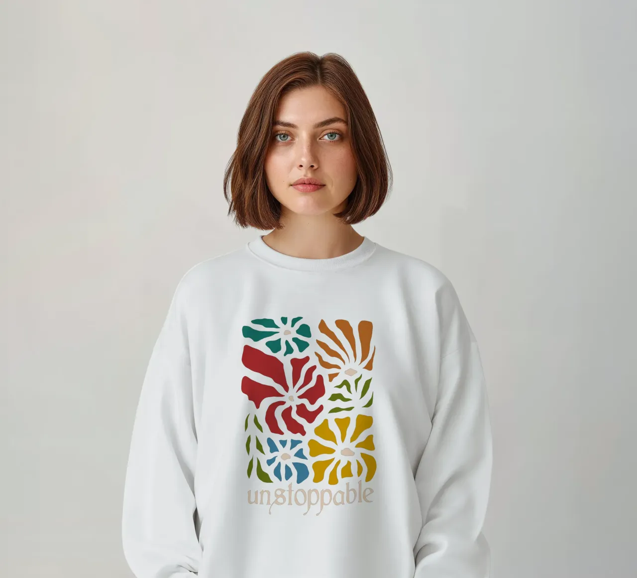 Unstoppable Autumn vibes flowers sweatshirt by TijanaArtStudio88