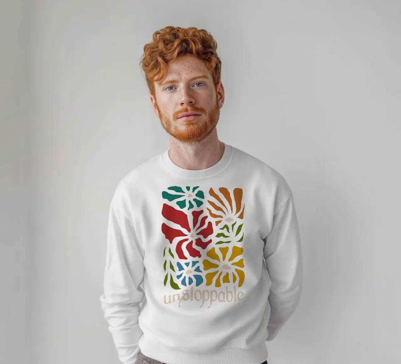 Unstoppable Autumn vibes flowers sweatshirt by TijanaArtStudio88