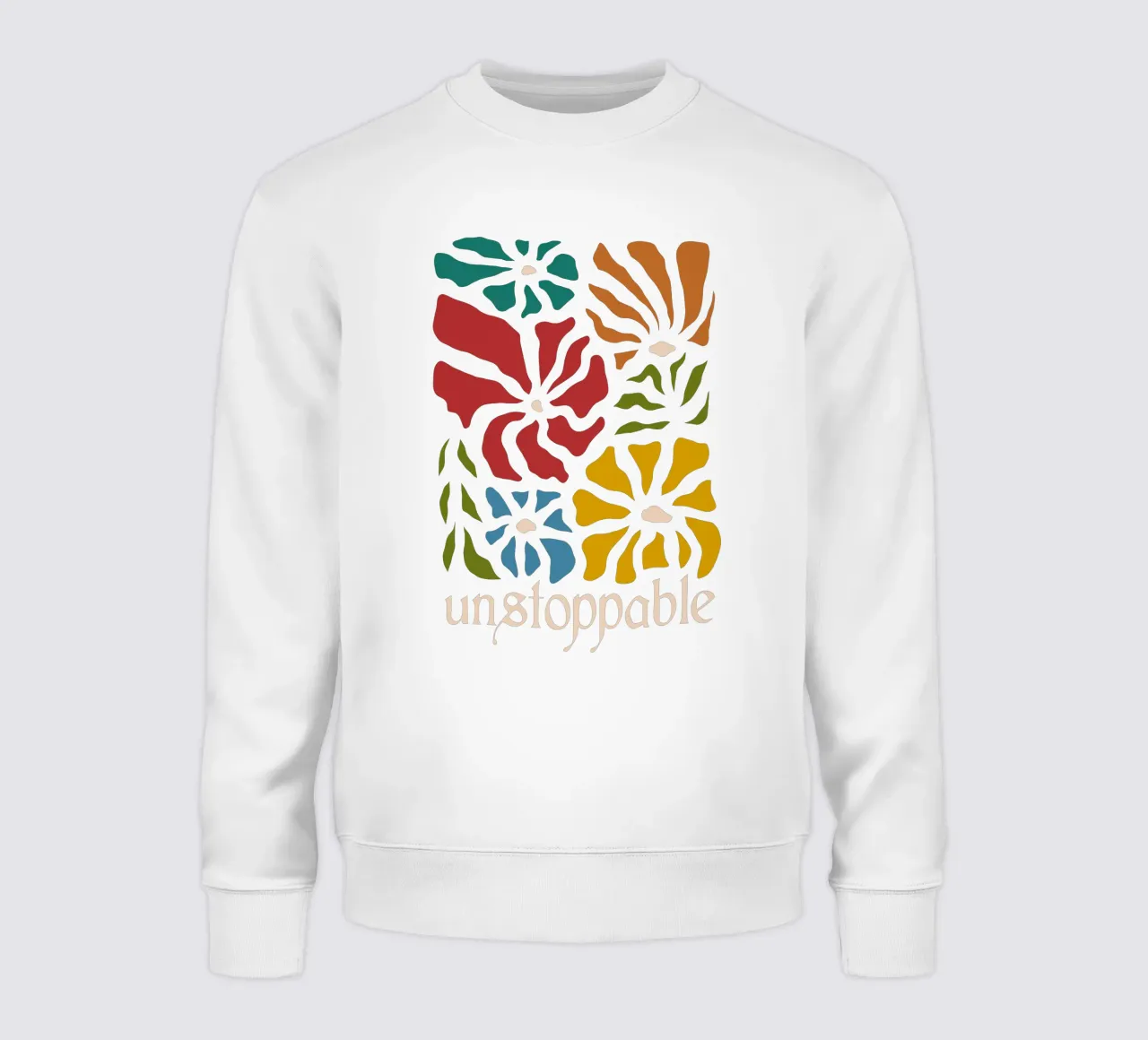 Unstoppable Autumn vibes flowers sweatshirt by TijanaArtStudio88