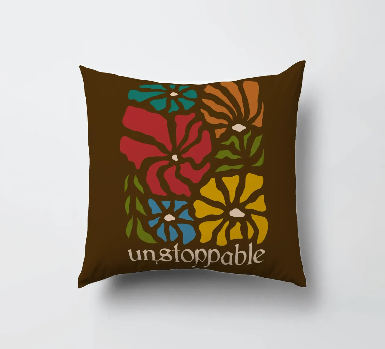 Unstoppable Autumn vibes flowers cuscino da TijanaArtStudio88