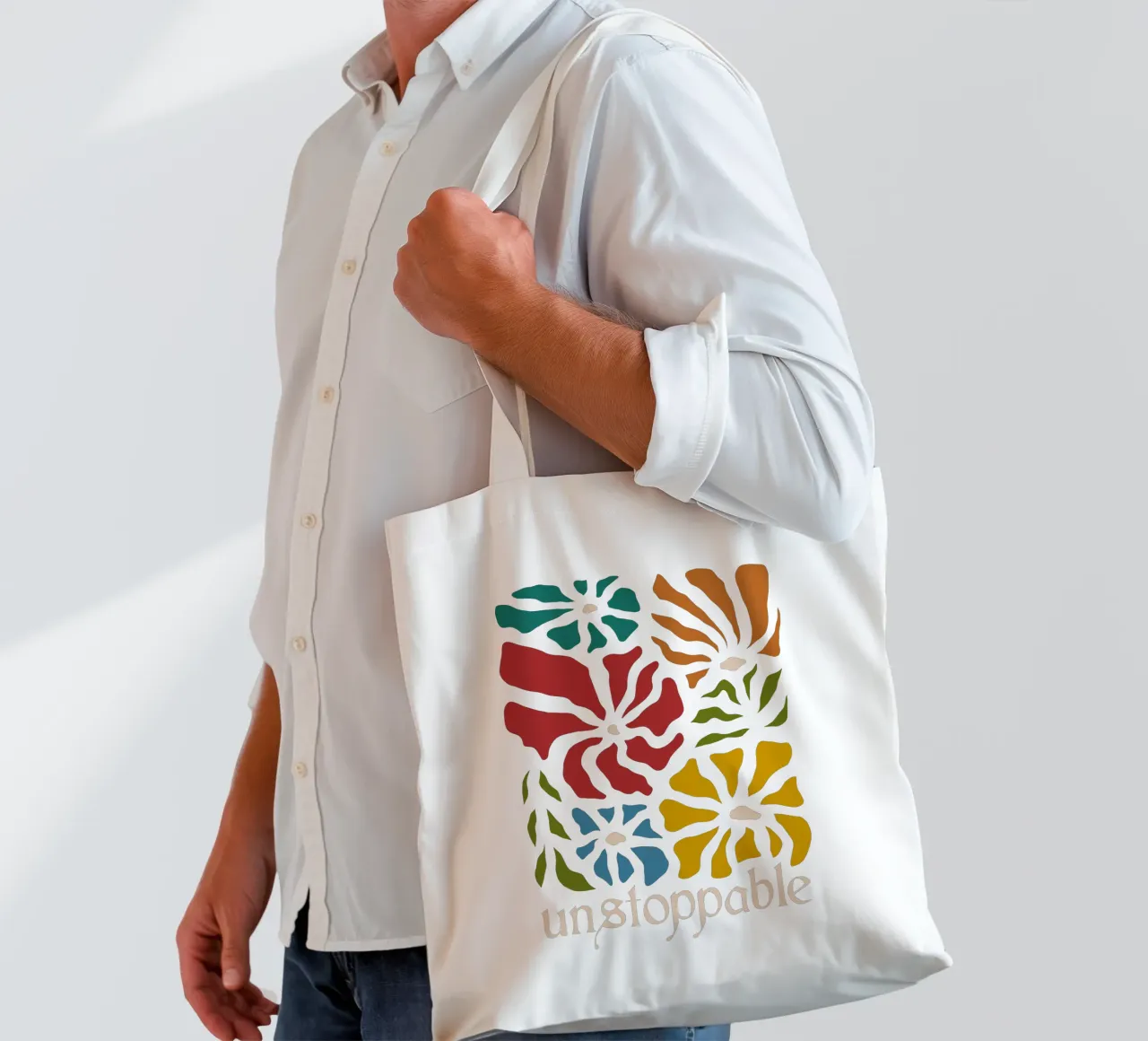 Unstoppable Autumn vibes flowers borsa in juta da TijanaArtStudio88