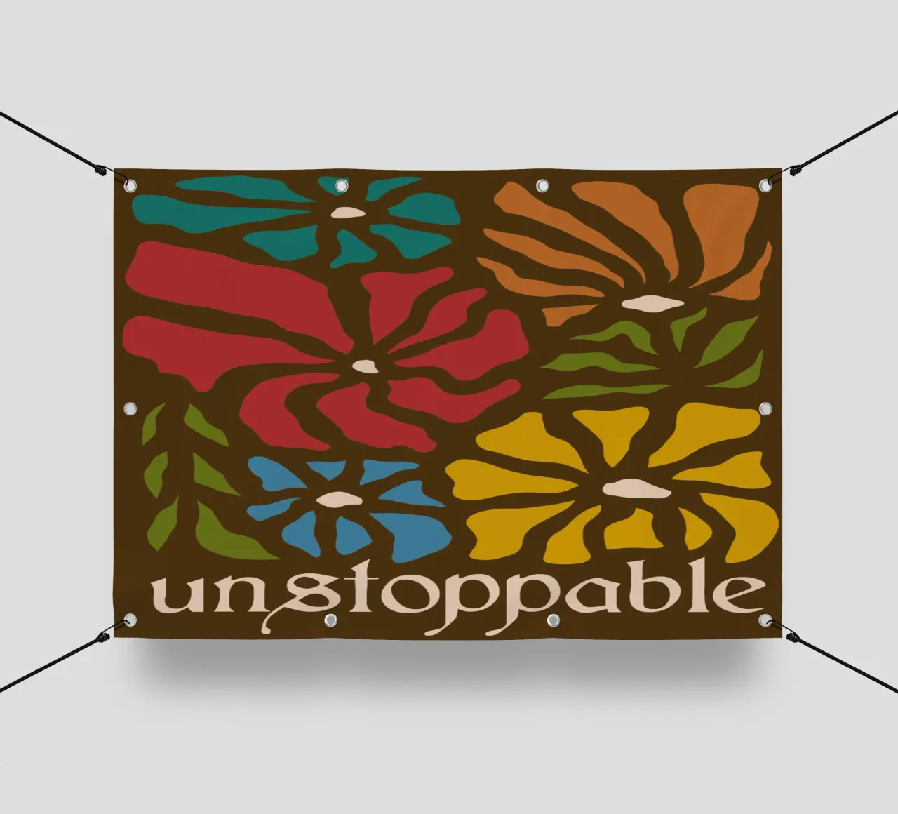 Unstoppable Autumn vibes flowers telo in pvc da TijanaArtStudio88