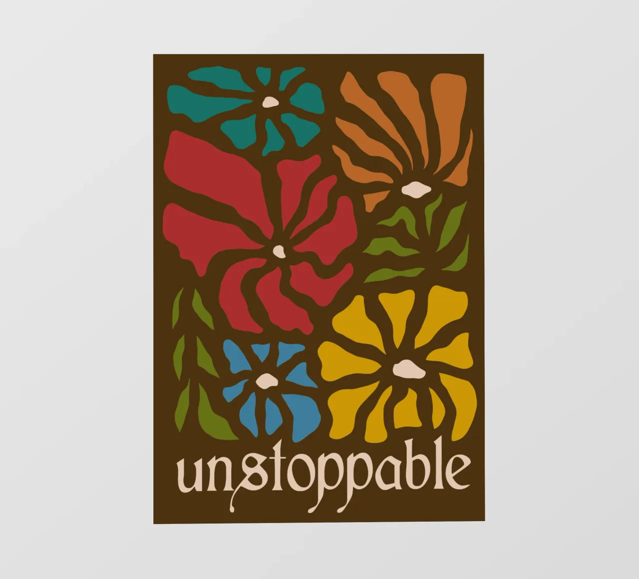 Unstoppable Autumn vibes flowers telo in pvc da TijanaArtStudio88