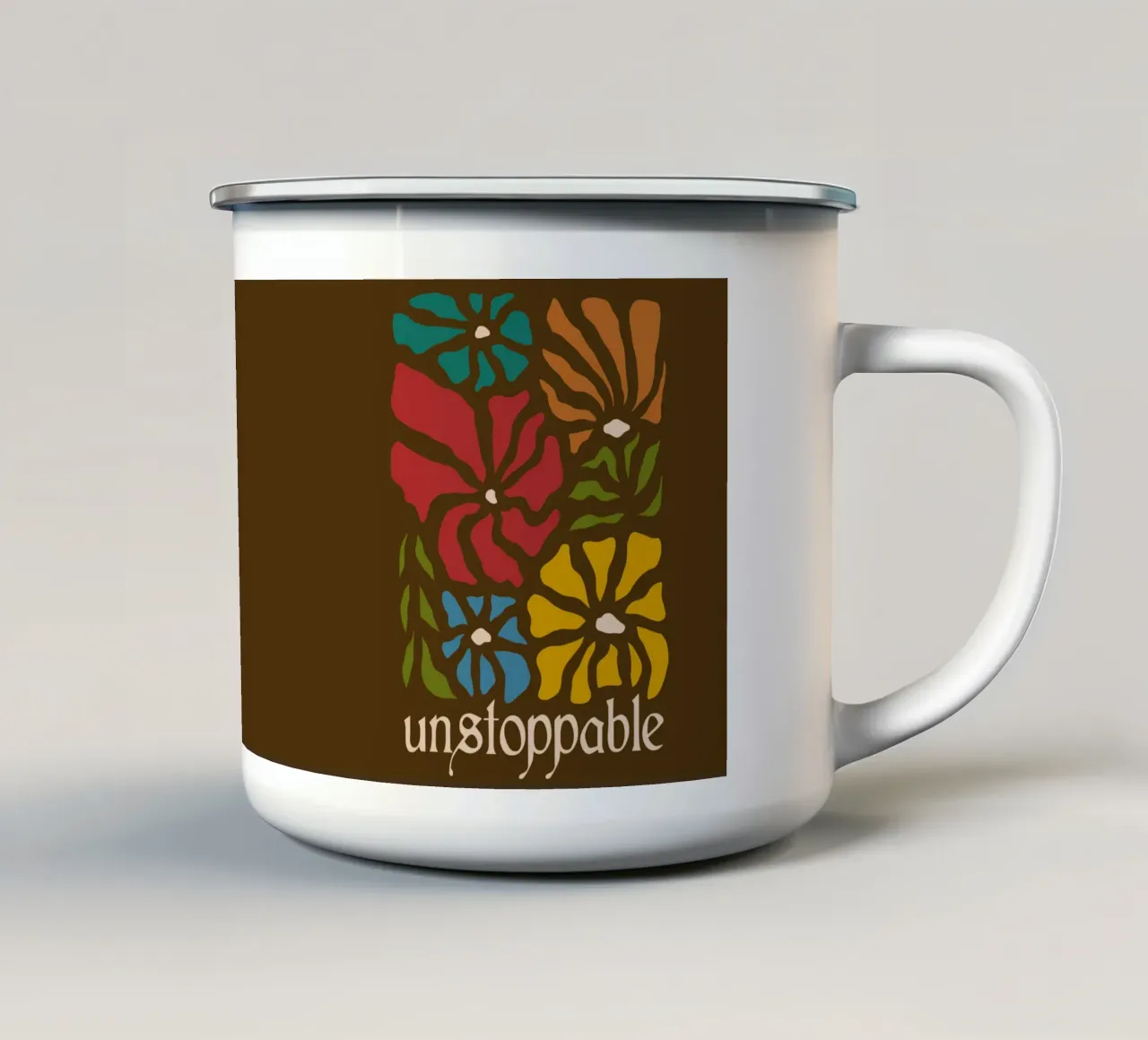Unstoppable Autumn vibes flowers tazza in smalto da TijanaArtStudio88