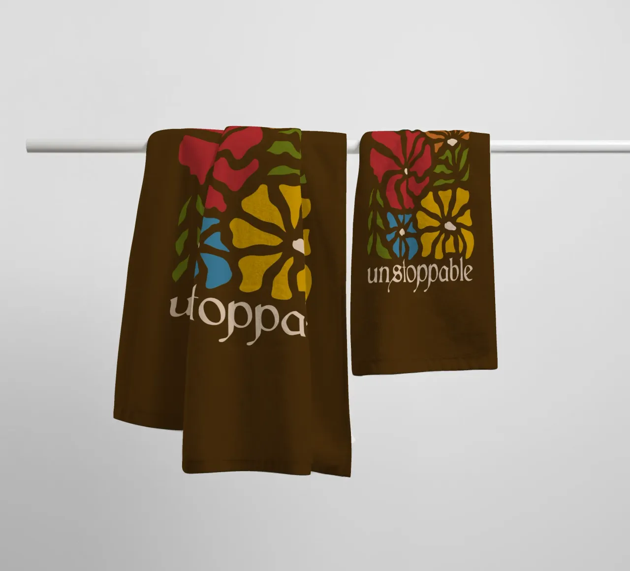 Unstoppable Autumn vibes flowers asciugamano da bagno da TijanaArtStudio88
