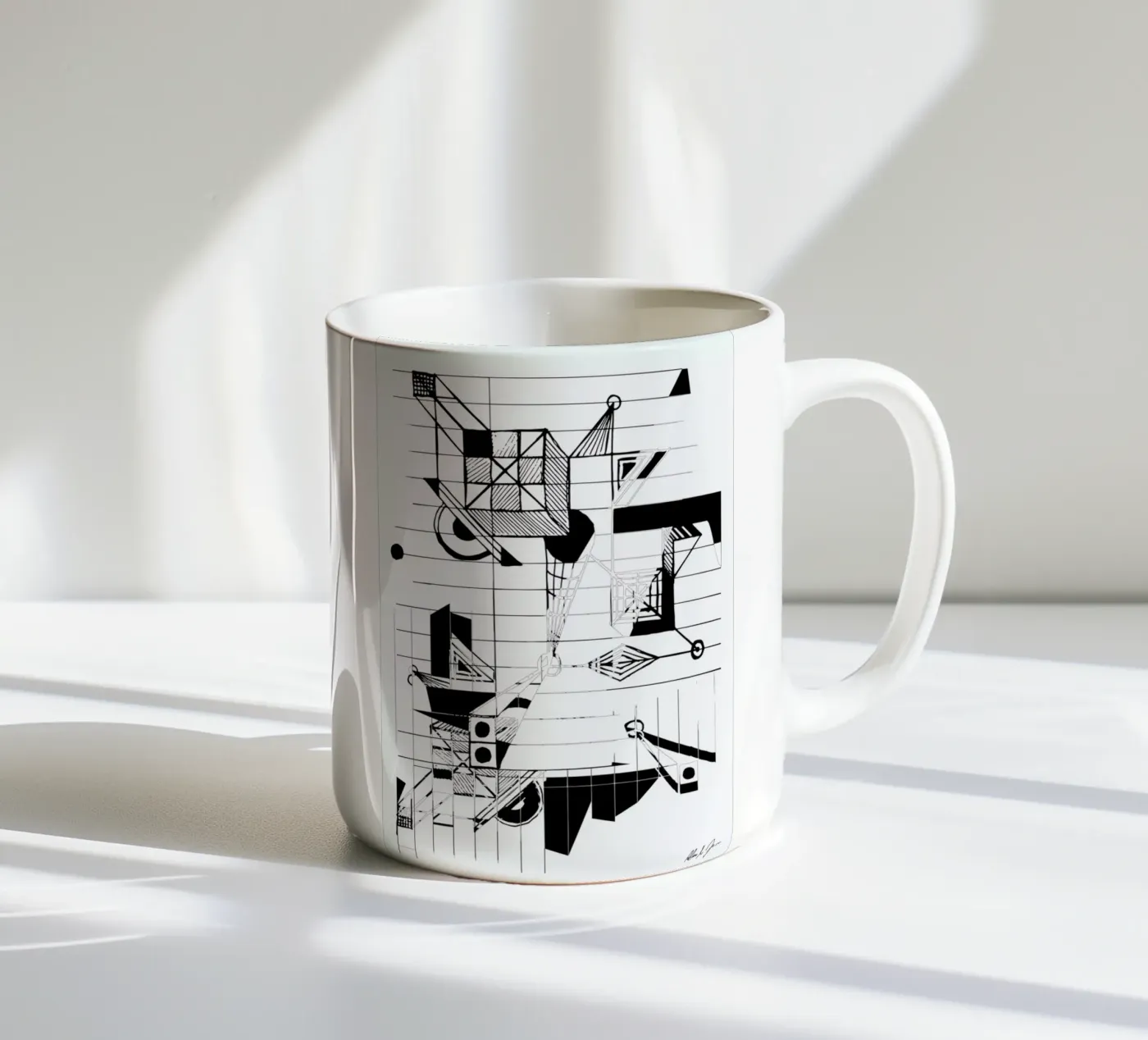 BW2 ceramic mug by Andreas Jarner