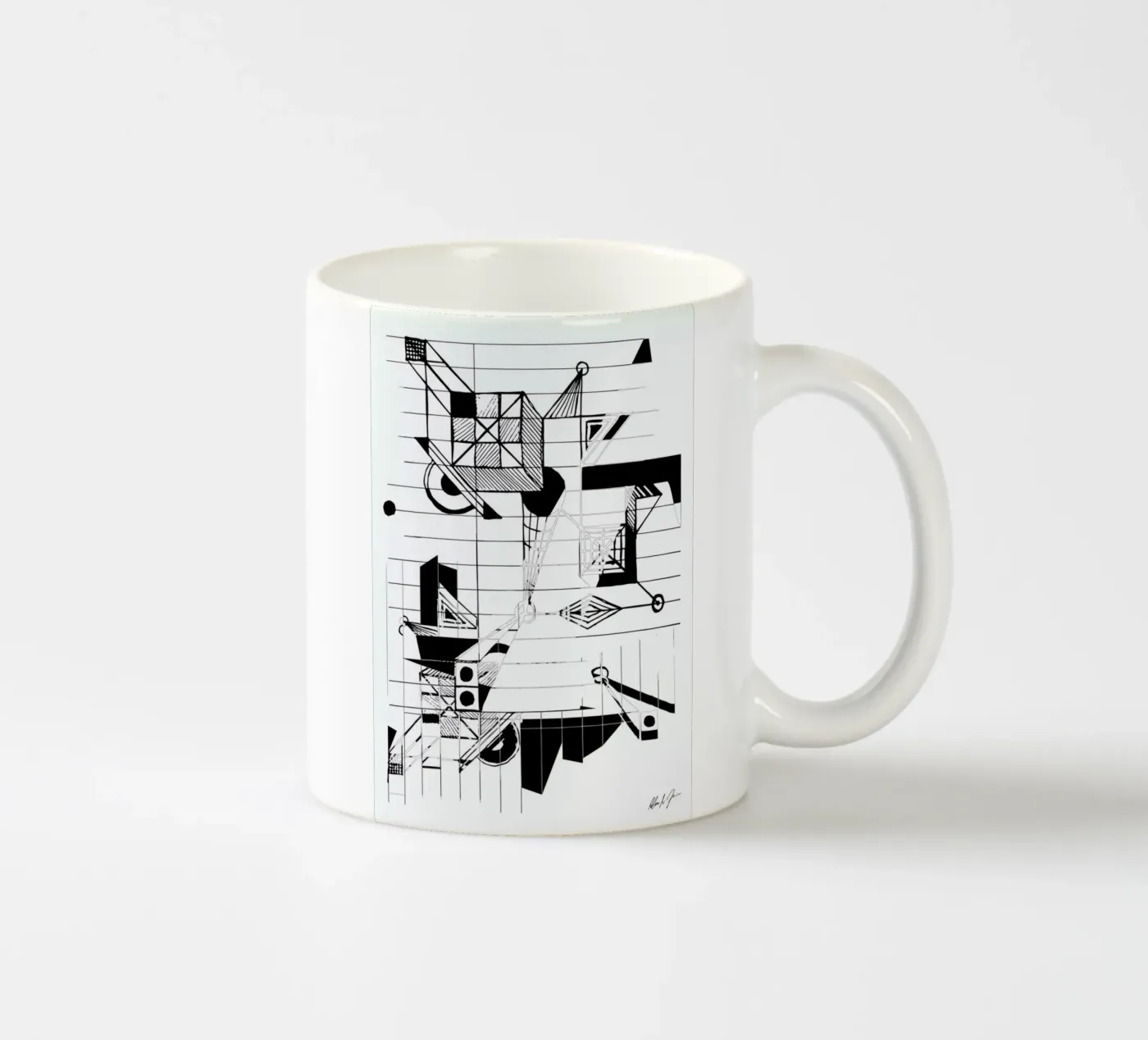 BW2 ceramic mug by Andreas Jarner