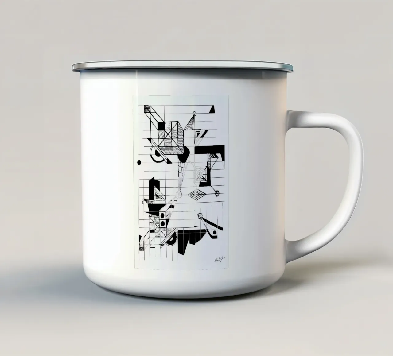 BW2 tazza in smalto da Andreas Jarner