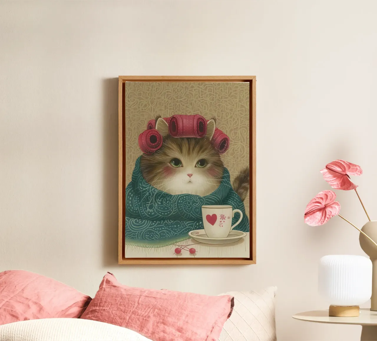 The Queen of Quiet Mornings canvas with Floater frame by Rustic Grace Studio 02