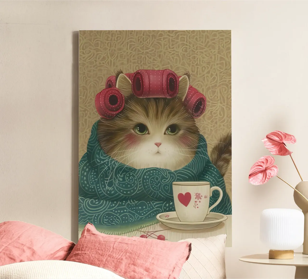The Queen of Quiet Mornings canvas with Floater frame by Rustic Grace Studio 02