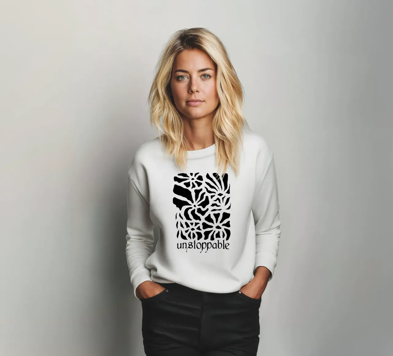 Unstoppable Black version felpa da TijanaArtStudio88