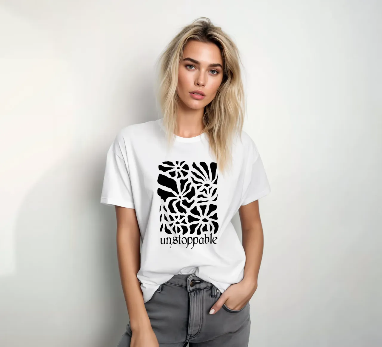 Unstoppable Black version t-shirt da TijanaArtStudio88