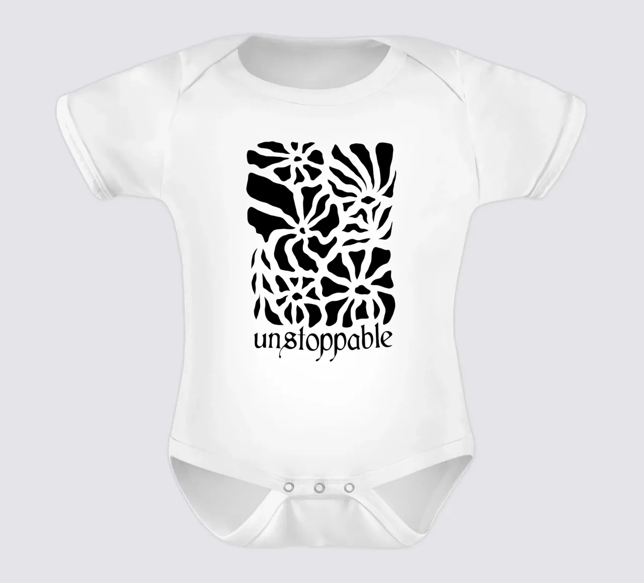 Unstoppable Black version body neonato maniche corte da TijanaArtStudio88