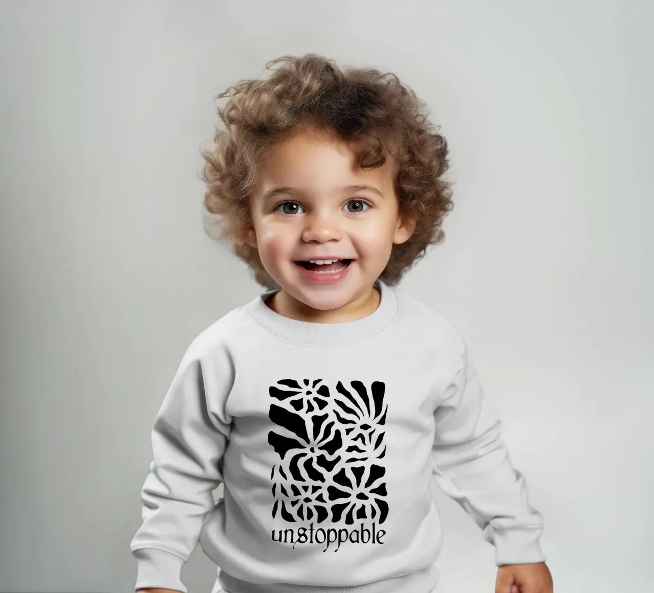 Unstoppable Black version baby sweatshirt by TijanaArtStudio88