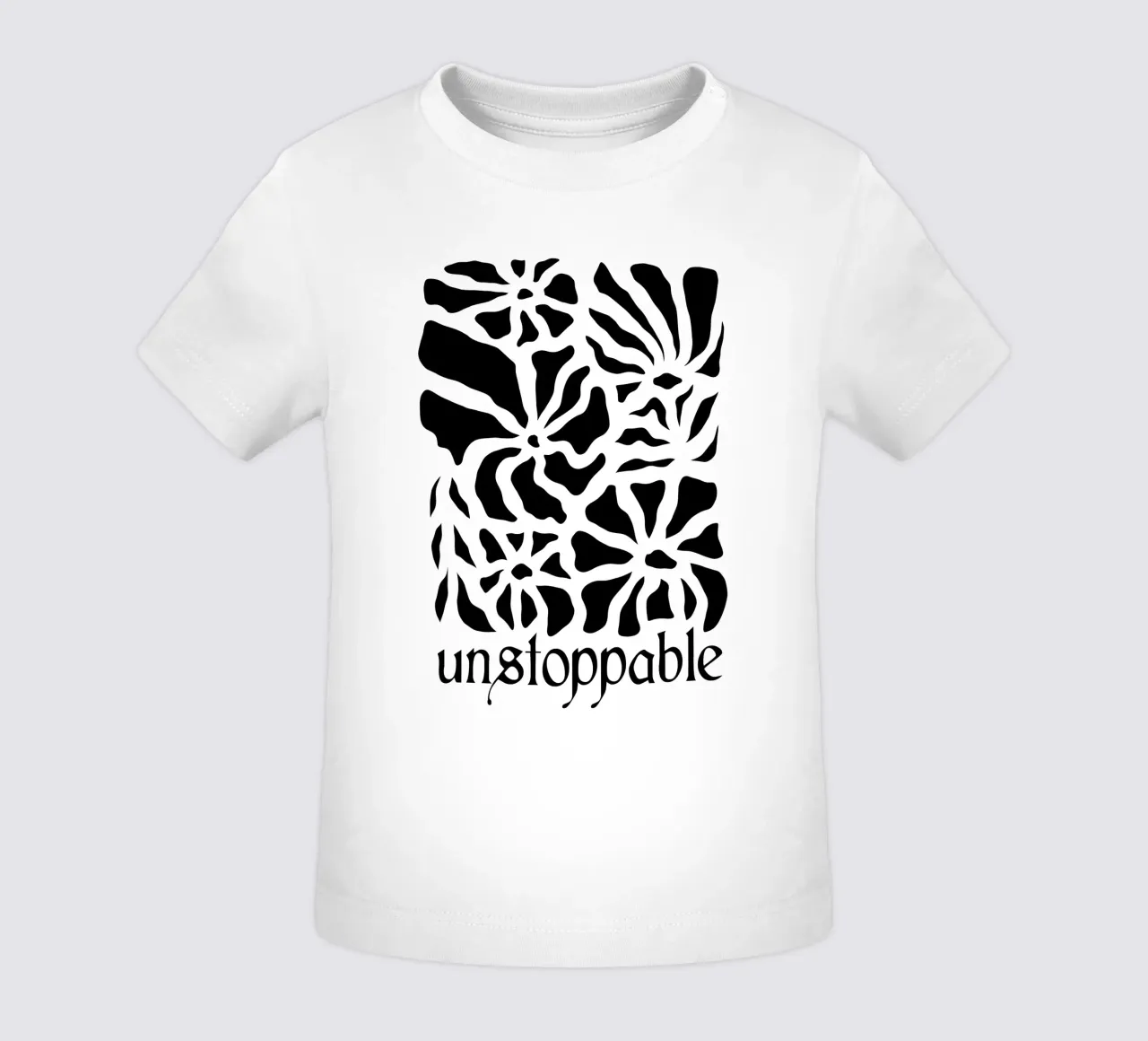 Unstoppable Black version maglietta neonato da TijanaArtStudio88