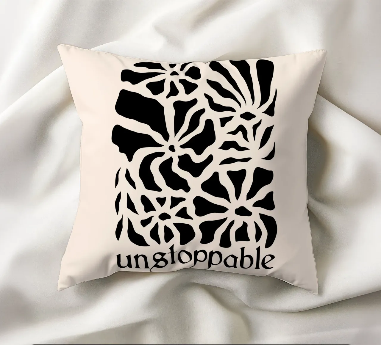 Unstoppable Black version cuscino da TijanaArtStudio88