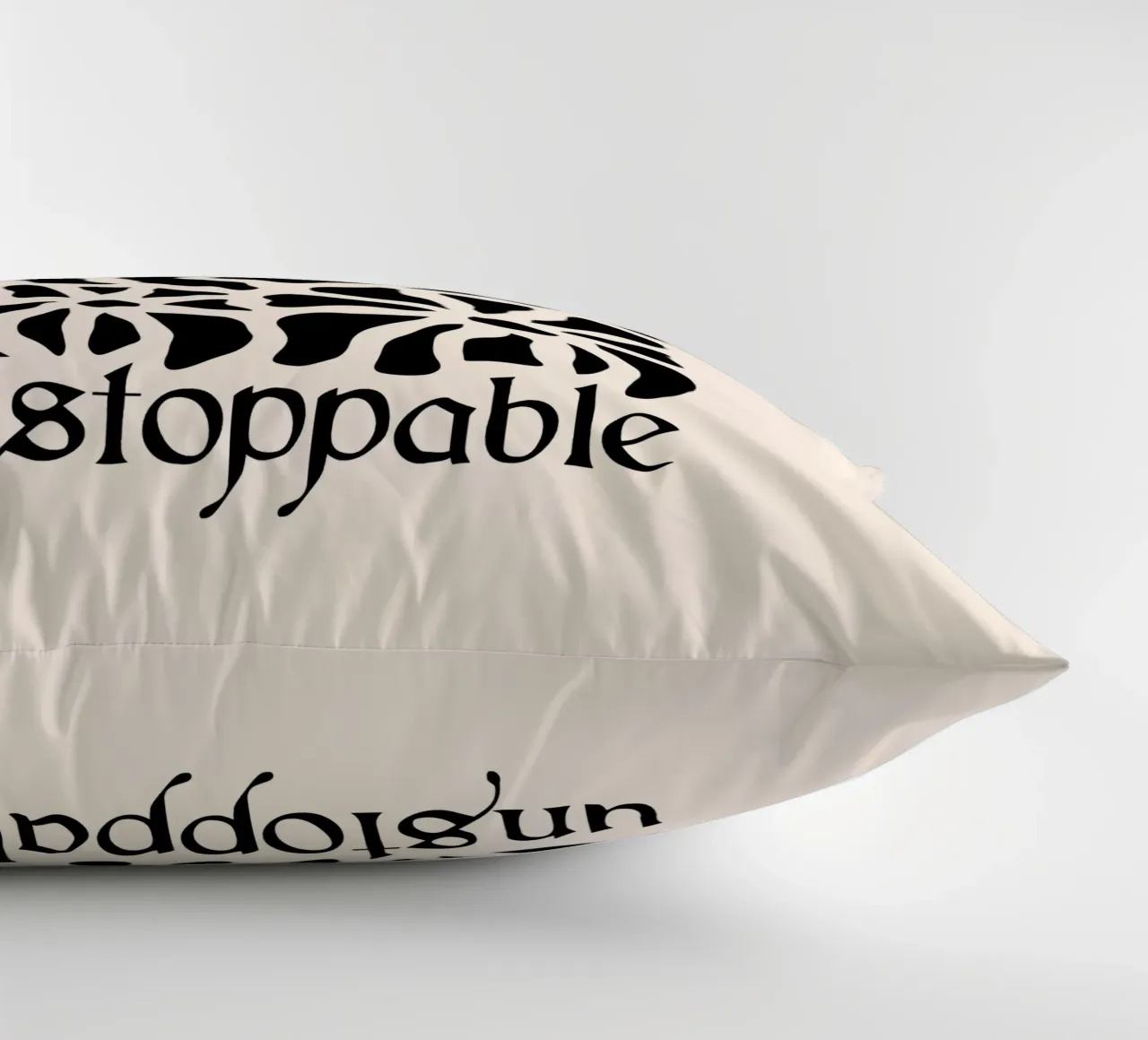 Unstoppable Black version cuscino da TijanaArtStudio88