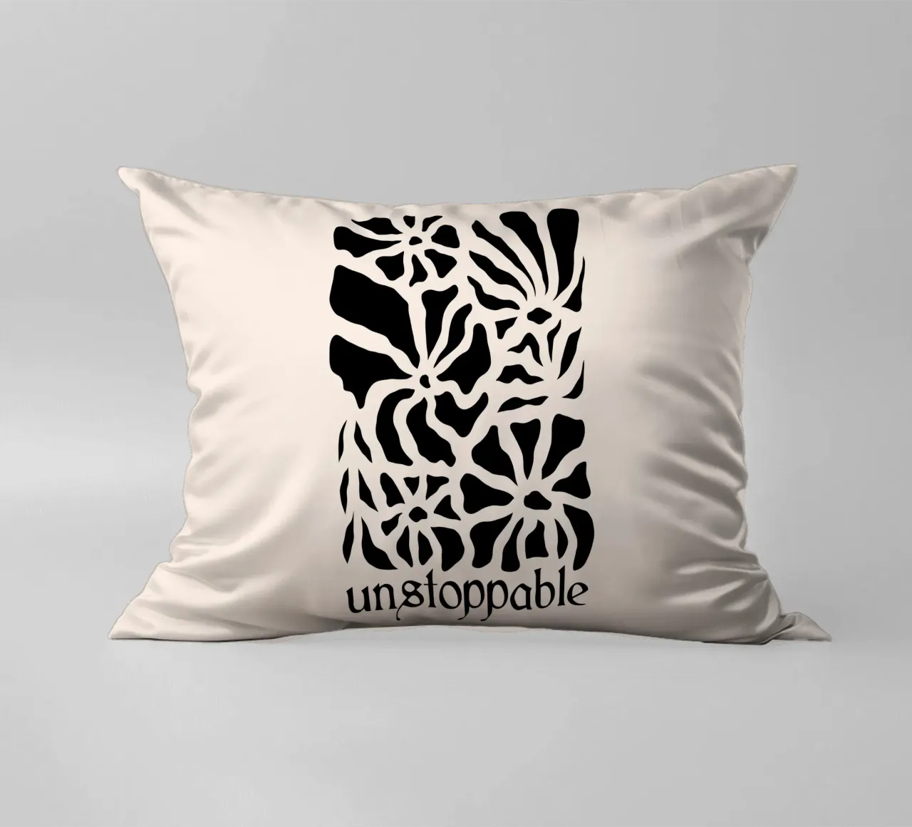 Unstoppable Black version cuscino da TijanaArtStudio88