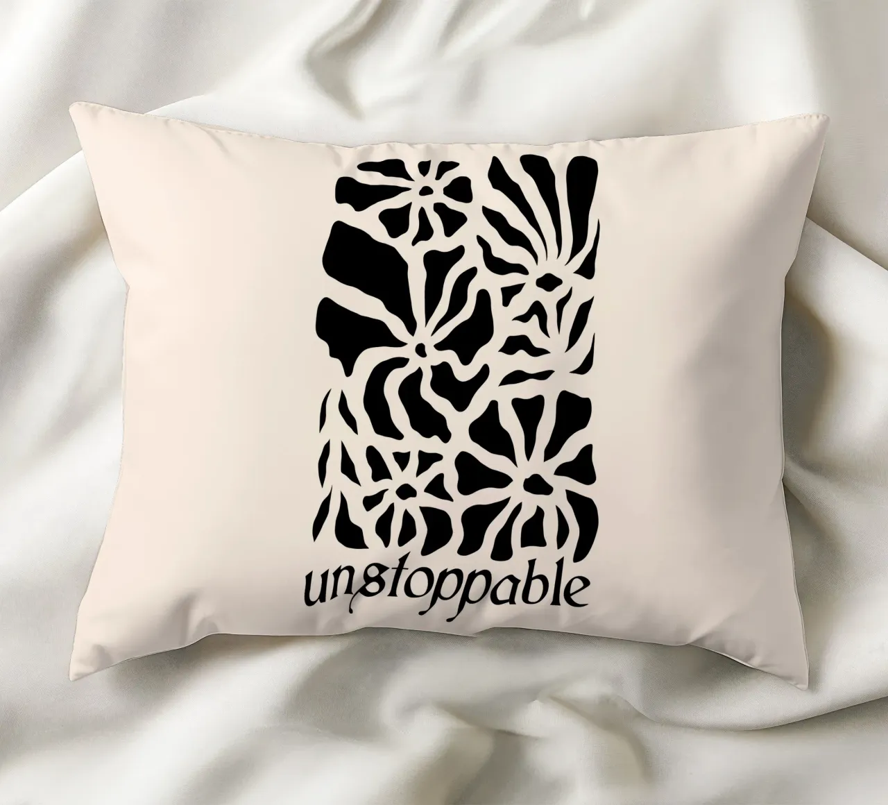 Unstoppable Black version cuscino da TijanaArtStudio88
