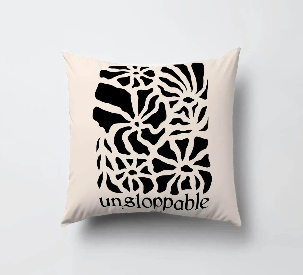 Unstoppable Black version cuscino da TijanaArtStudio88