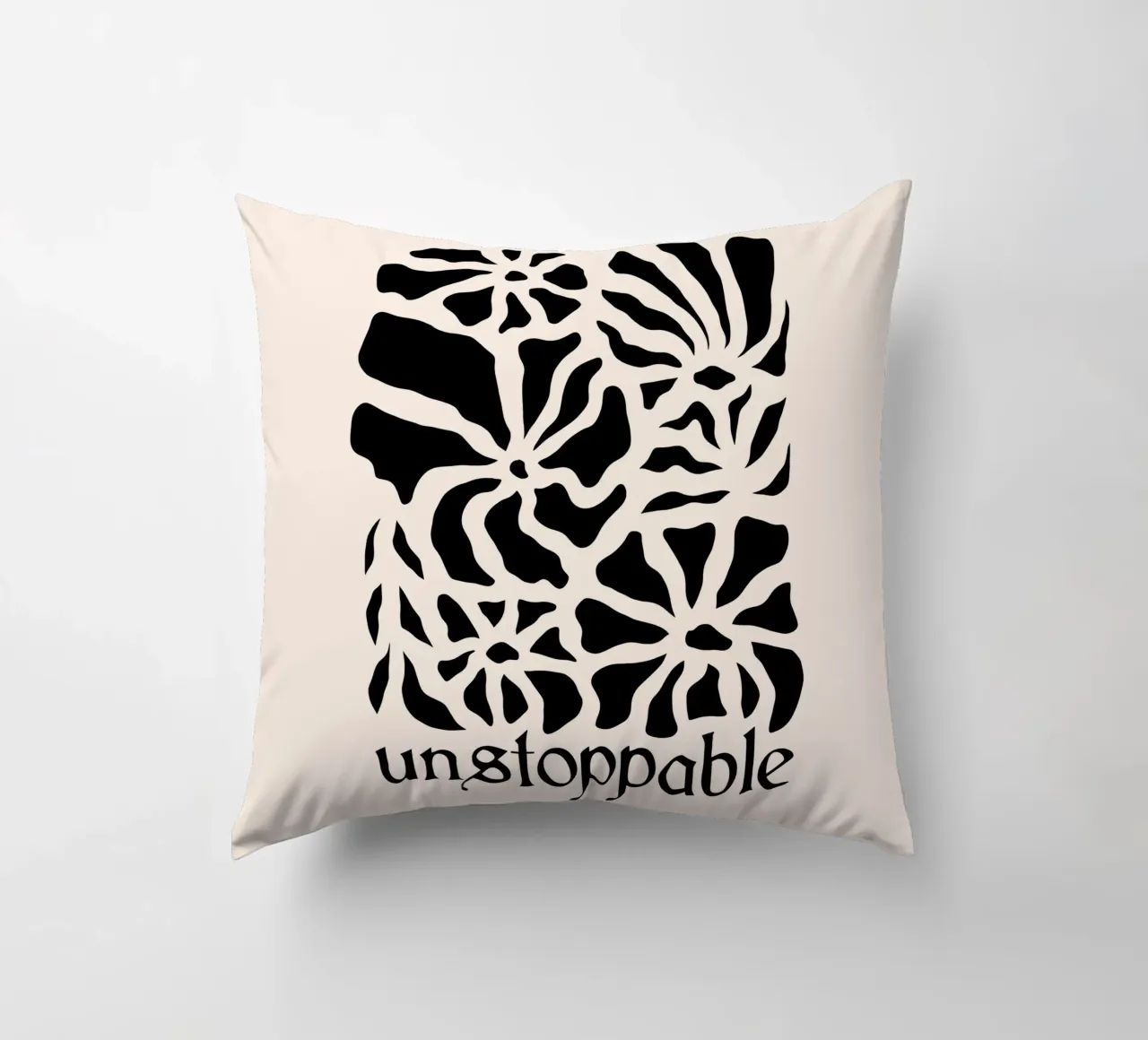 Unstoppable Black version cuscino da TijanaArtStudio88