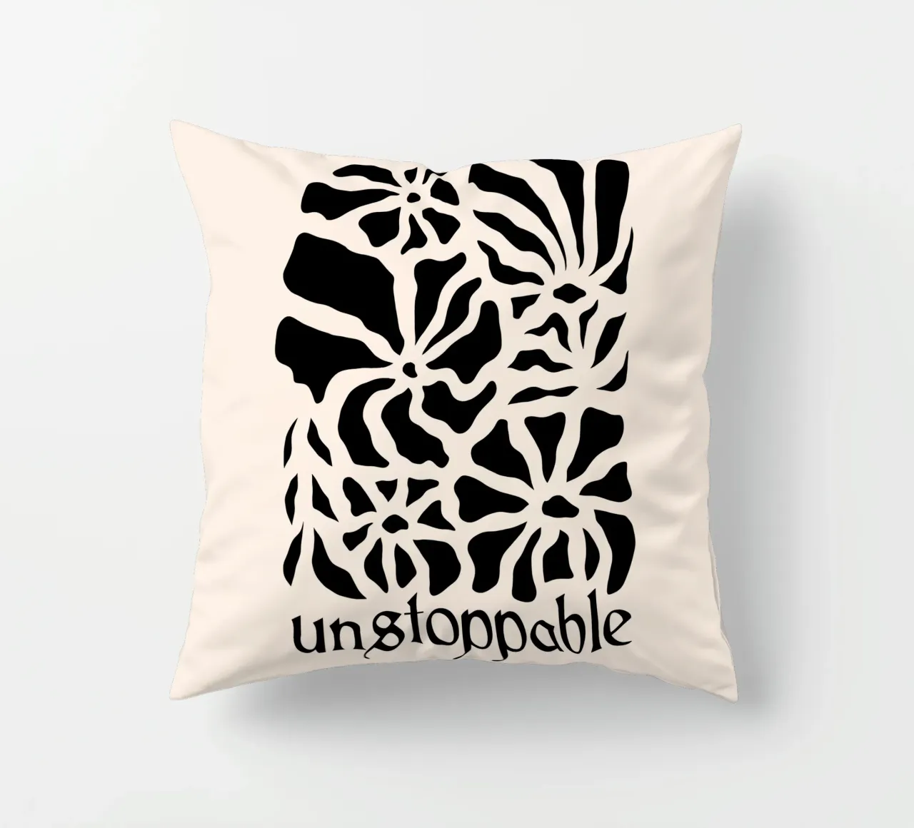 Unstoppable Black version cuscino da TijanaArtStudio88