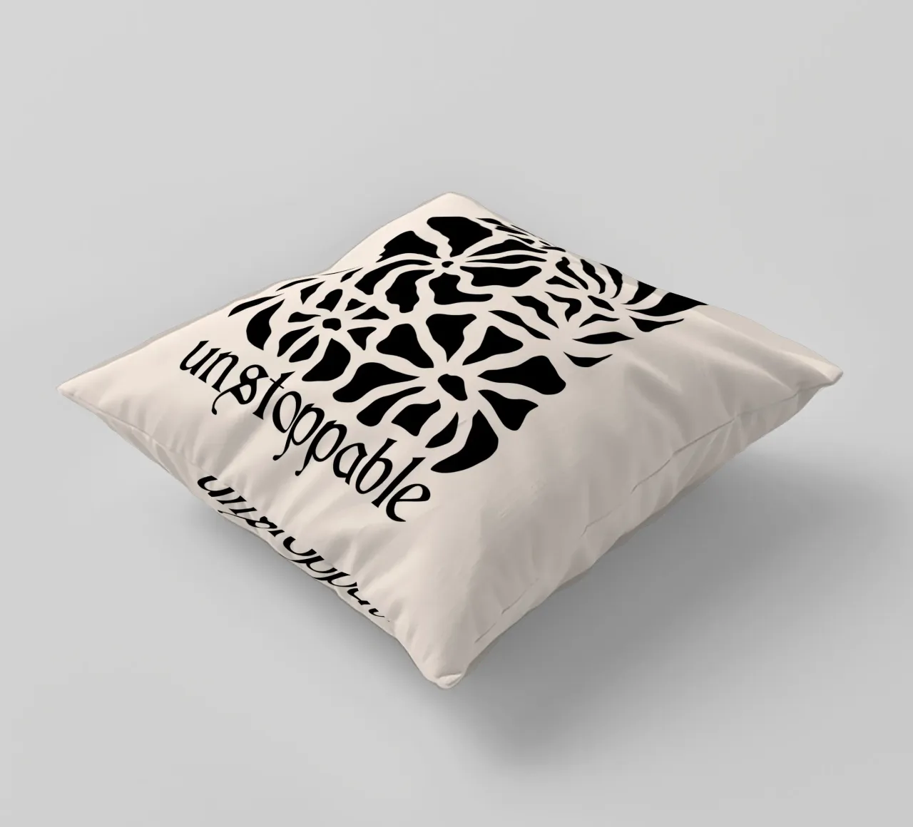 Unstoppable Black version cuscino da TijanaArtStudio88