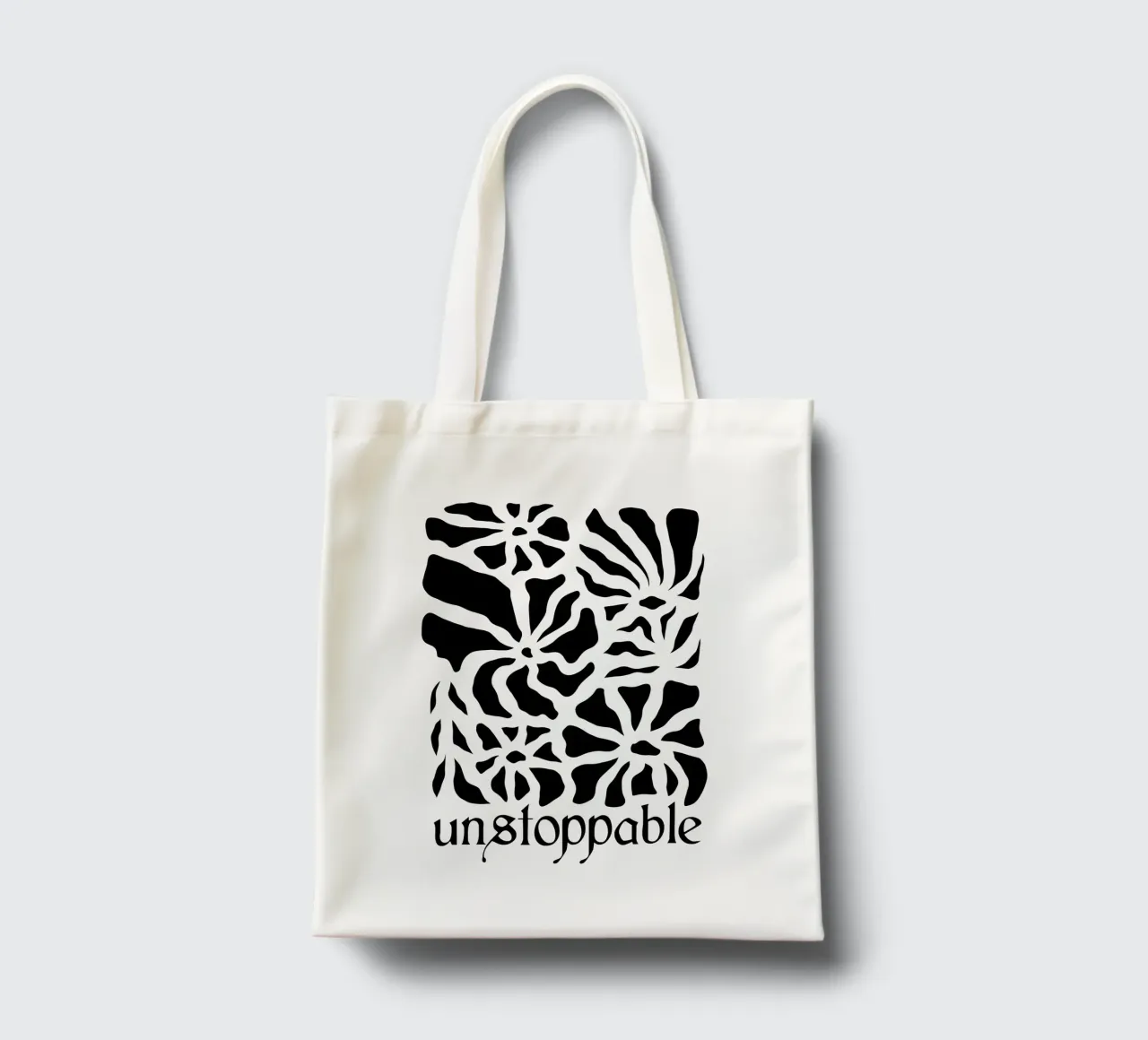 Unstoppable Black version borsa in juta da TijanaArtStudio88
